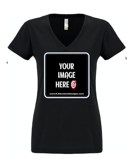 Female V neck | Customized shirts Photo & Text